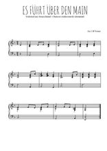 Téléchargez l'arrangement pour piano de la partition de Traditionnel-Es-fuhrt-uber-den-Main en PDF